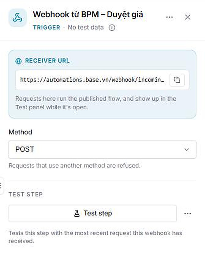 Trigger Webhook – Receiver URL